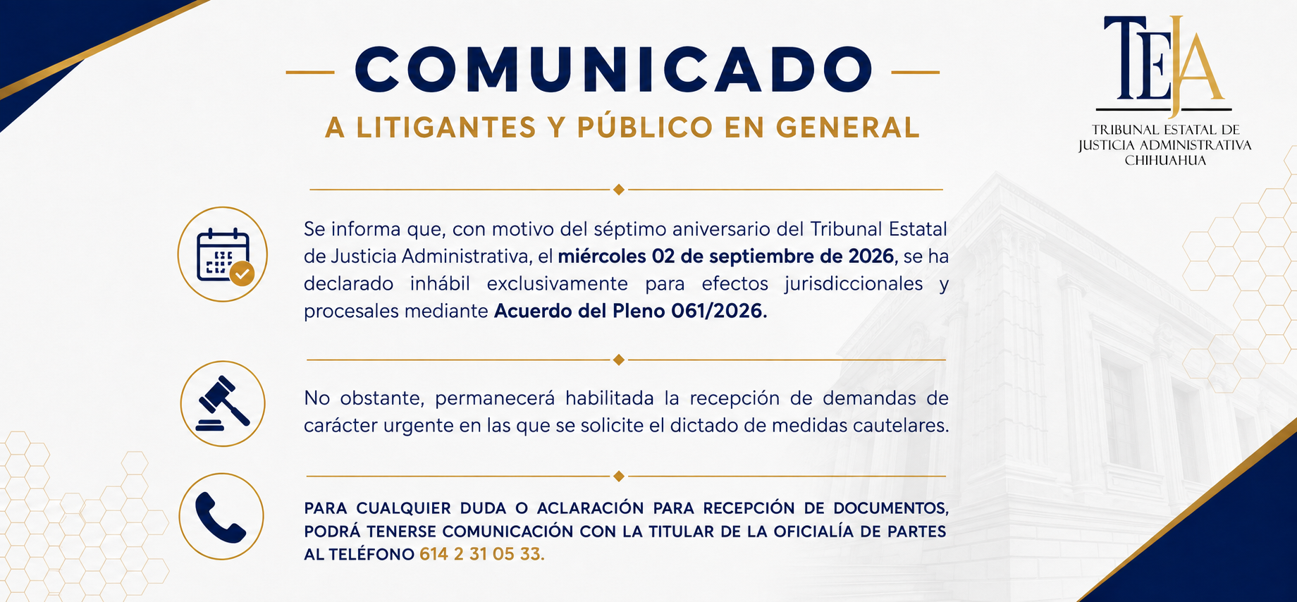 Comunicado 02 de septiembre 2026